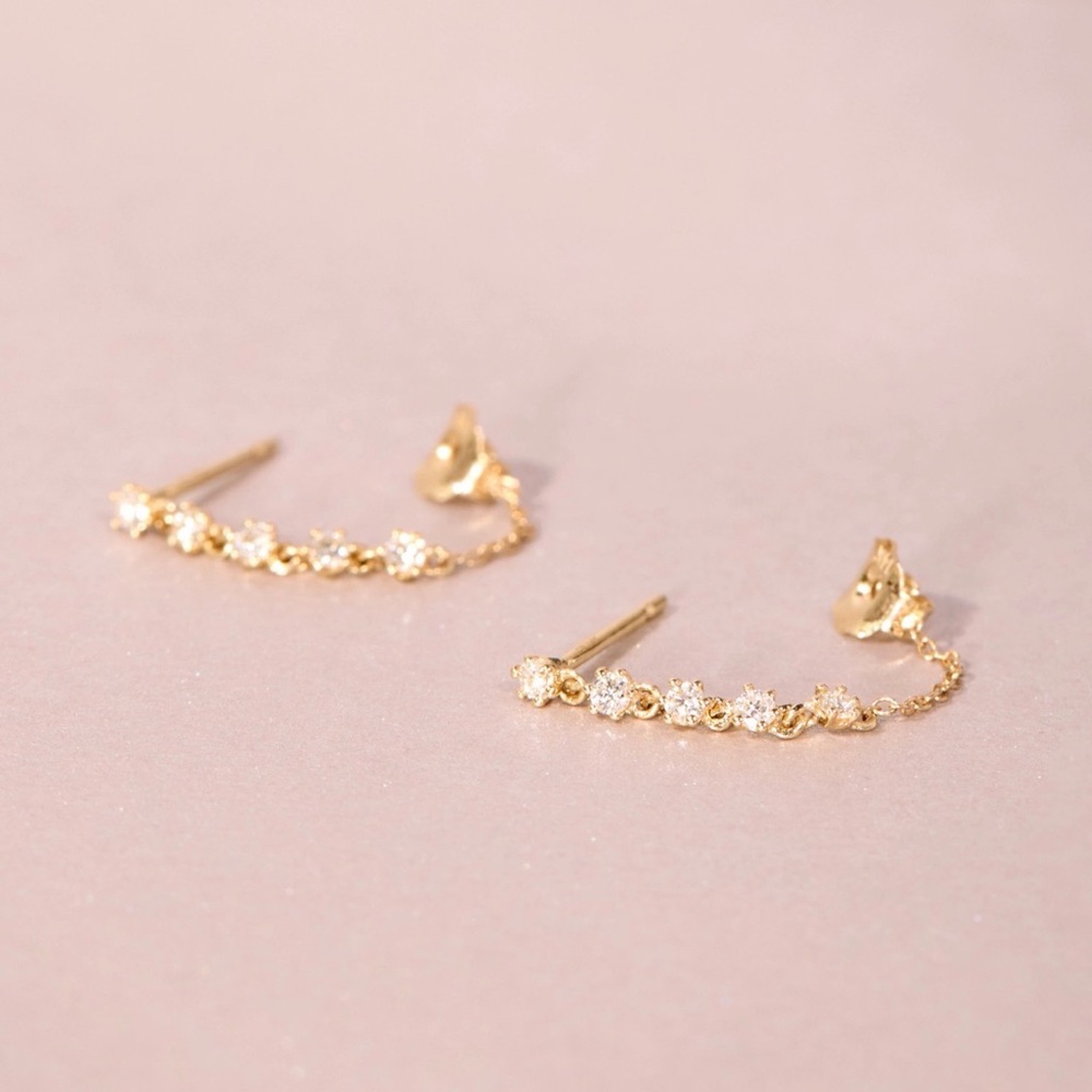 Catbird Gold Comet Diamond Earring (Single) - Picture 2 of 6